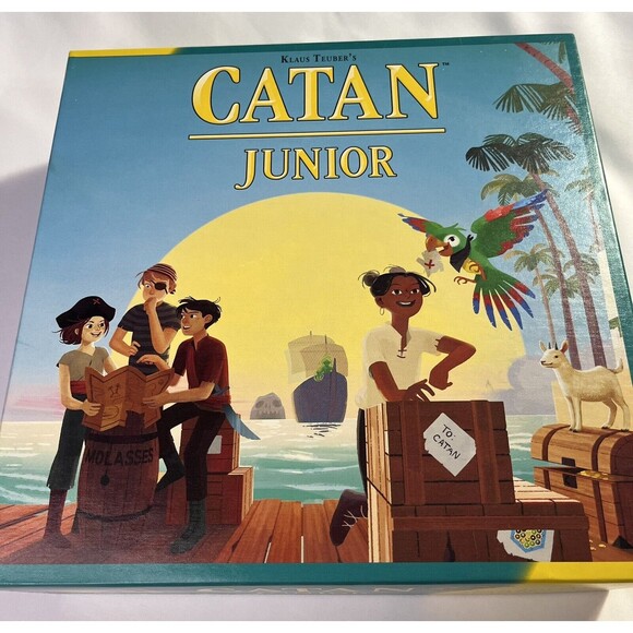 Klaus Teuber's Catan Junior 2nd Edition Board Game Family Kids Settlers Complete - Picture 1 of 16